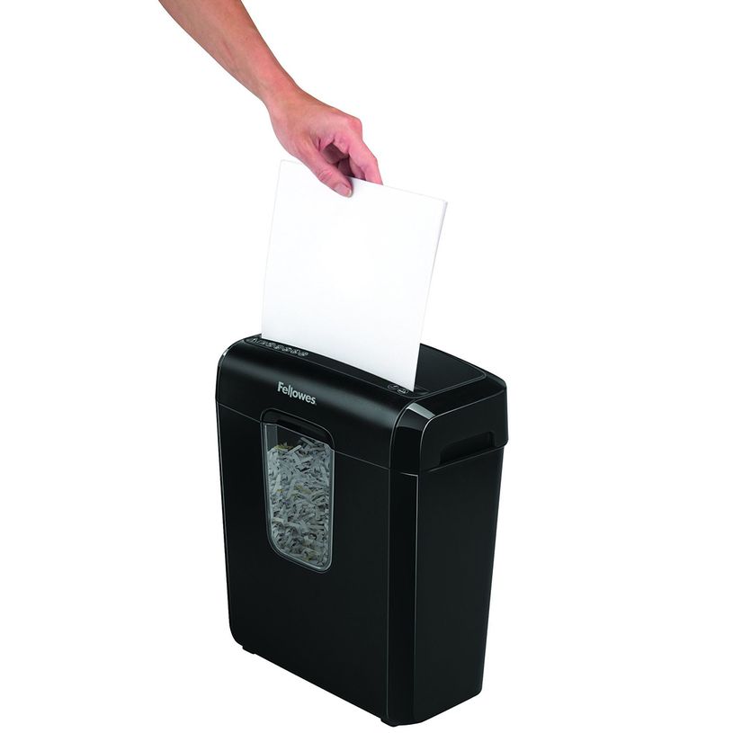 0043859724611-Fellowes Powershred M-3C - destructeur de documents coupe croisée  - 6 feuilles - Corbeill-P_79428904_4-1