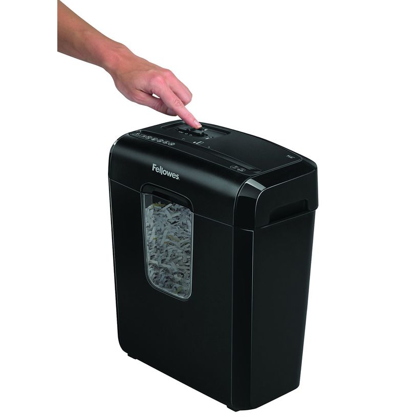 0043859724611-Fellowes Powershred M-3C - destructeur de documents coupe croisée  - 6 feuilles - Corbeill-P_79428904_6-3