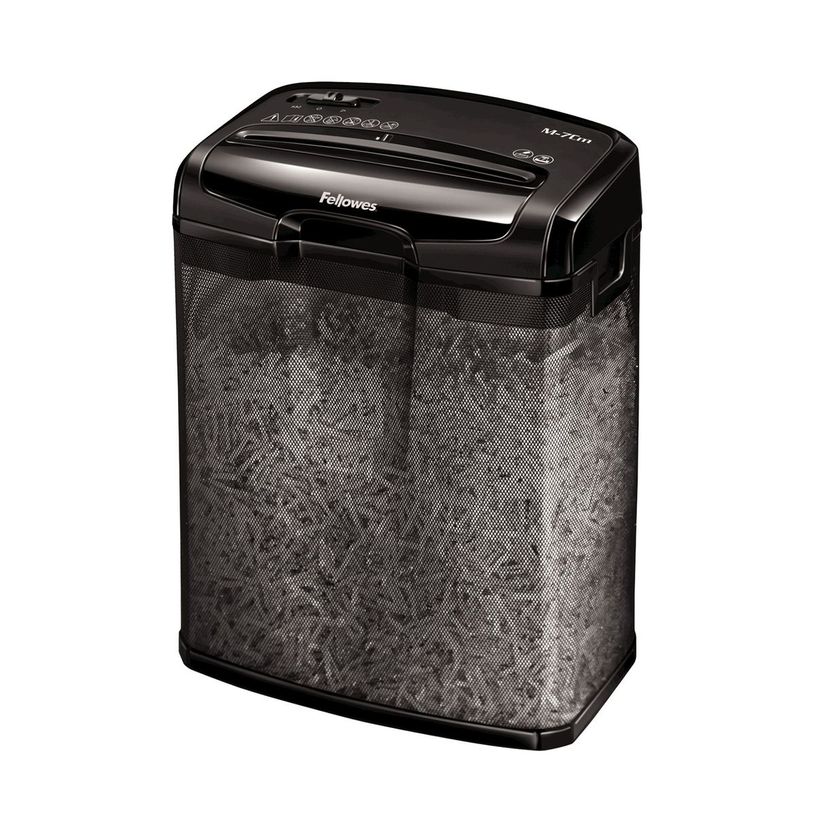 0043859728510-Fellowes Powershred M-7CM - destructeur de documents coupe croisée  - 7 feuilles - Corbeille 13 -P_79428906_3-0