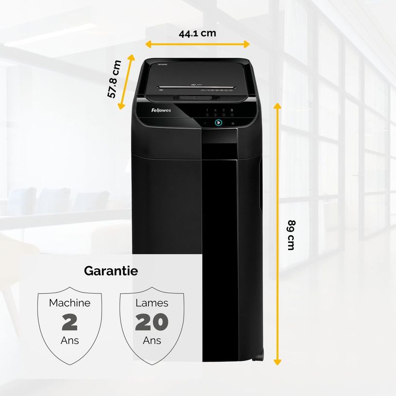 0043859730483-Fellowes AutoMax 550C - destructeur de documents coupe croisée - 550 feuilles - Corbeille 83 litres - anti-bour-P_79428907_12-7