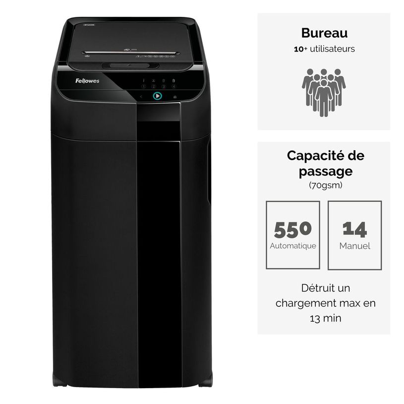 0043859730483-Fellowes AutoMax 550C - destructeur de documents coupe croisée - 550 feuilles - Corbeille 83 litres - anti-bourr-P_79428907_6-1