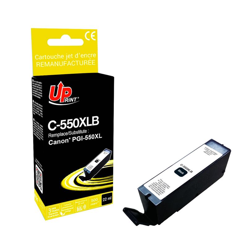 3584770896751-Cartouche remanufacturée Canon PGI-550XL - noir photo - Uprint--2