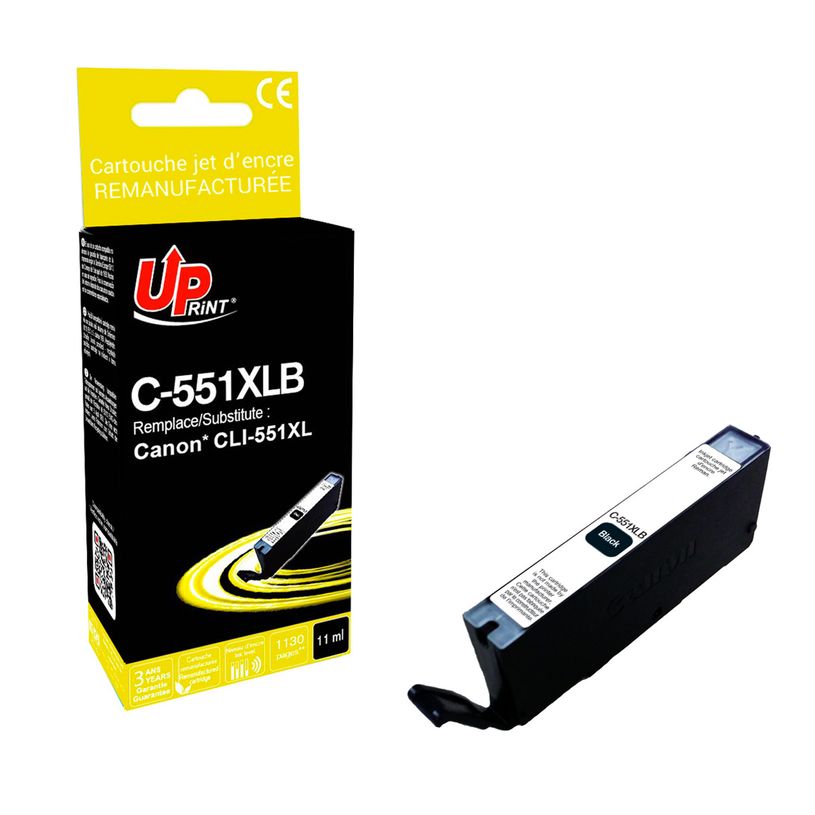 3584770896768-Cartouche remanufacturée Canon CLI-551XL - noir - Uprint--2