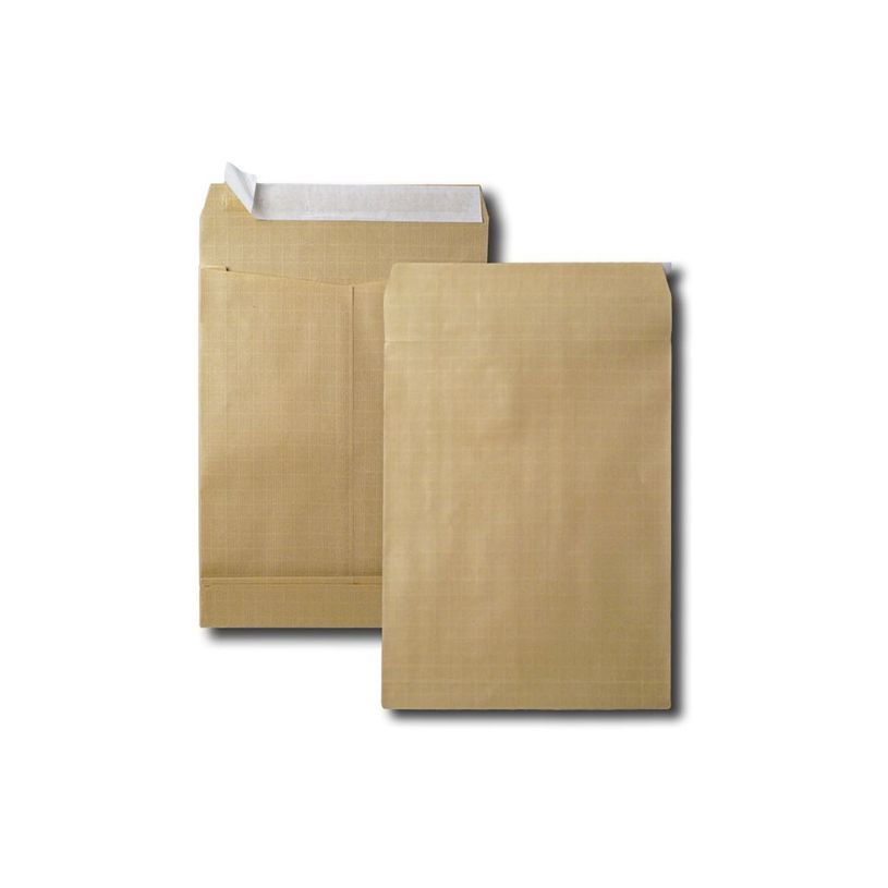 3250650049851-GPV Pack'n Post - 50 Pochettes kraft armé à soufflets - 260 x 330 mm - 130 gr - bande aut-P_79429027_5-2