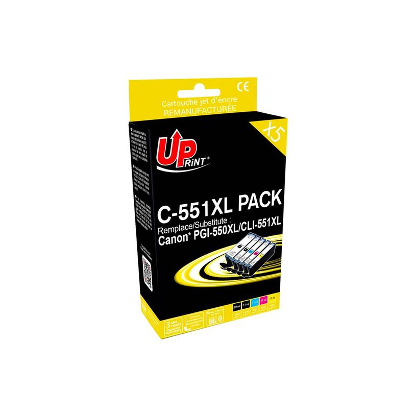 3584770896805-Cartouche remanufacturée Canon CLI-551XL/PGI-550XL - pack de 5 - noir, noir photo, cyan, m-P_79429032_2-4