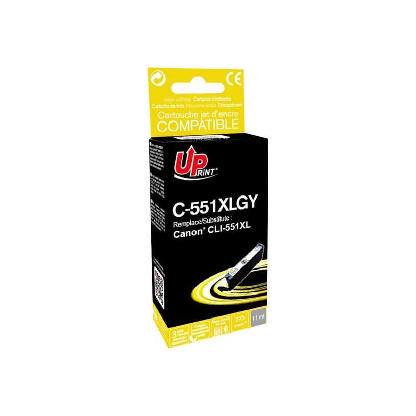 3584770896812-Cartouche remanufacturée Canon CLI-551XL - gris - Uprint-P_79429033_2-1