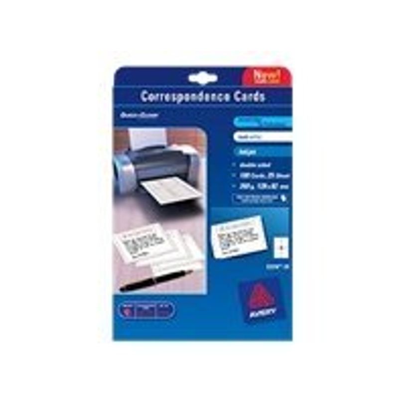 4004182027967-Avery - 100 Cartes de correspondance à bords lisses - 128 x 82 mm - 260 g/m² - impression-P_79429114_1-0