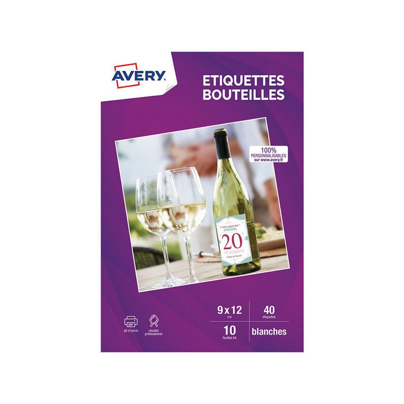 5014702005459-Avery - 40 Étiquettes pour bouteilles - 120 x 90 mm - Impression jet d'encre-P_79429115_1-0