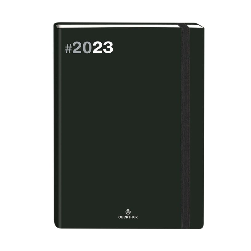 3664447135069-Agenda à élastique Flex - 1 semaine sur 2 pages - 22 x 28 cm - noir - Oberthur-P_79429133_2-0