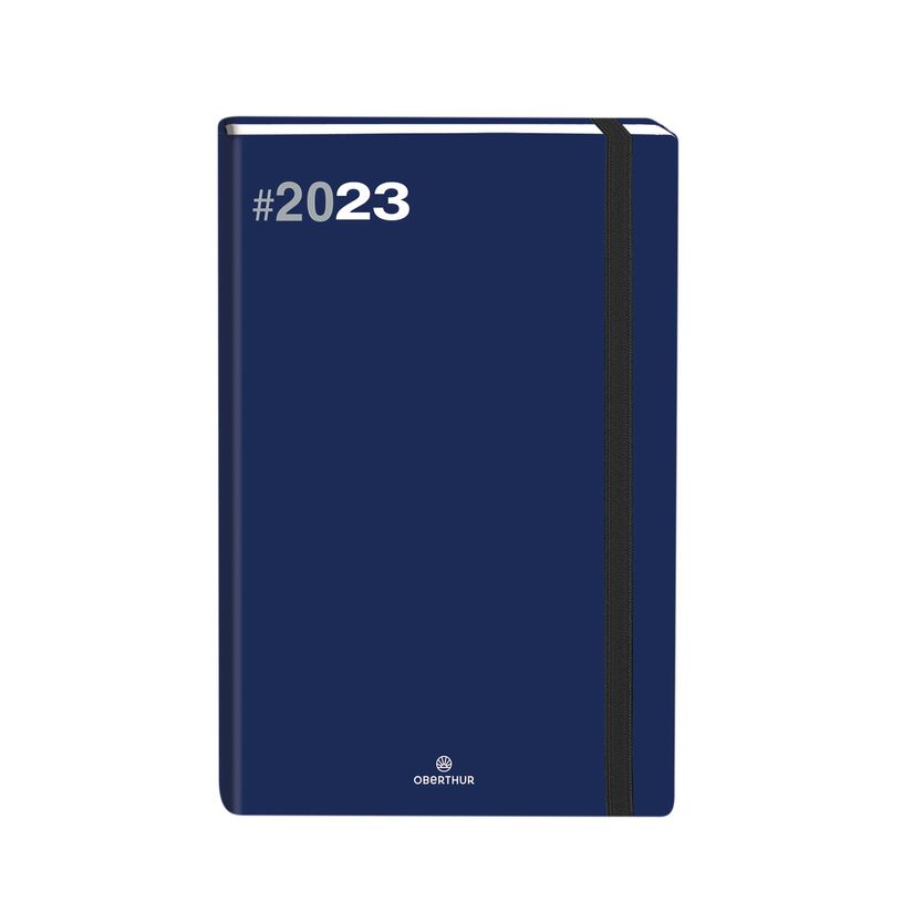3664447135120-Agenda à élastique Flex - 1 semaine sur 2 pages - 17 x 24,5 cm - bleu marine - Oberthur-P_79429137_2-0
