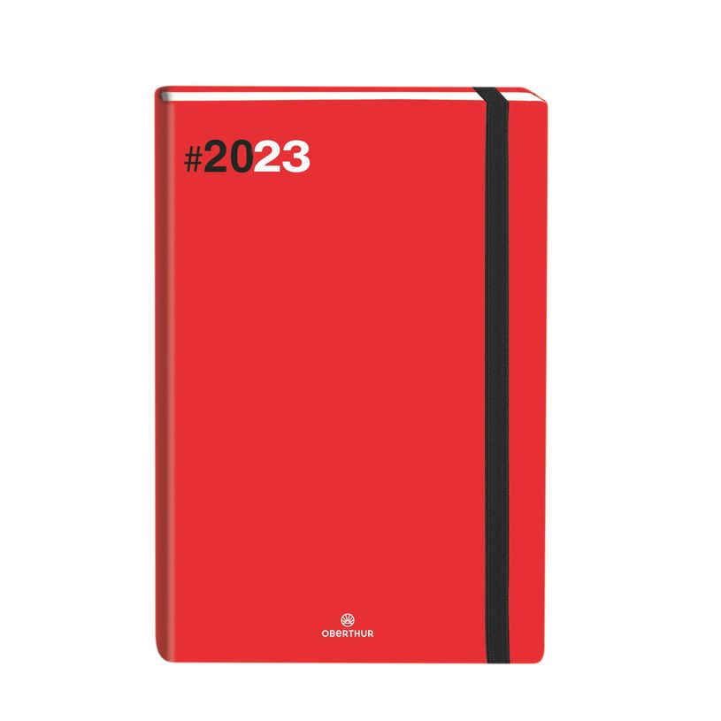 3664447135168-Agenda à élastique Flex - 1 semaine sur 2 pages - 17 x 24,5 cm - rouge - Oberthur-P_79429141_1-0
