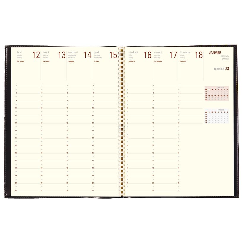 3664447034973-Agenda à spirale Kent - 1 semaine sur 2 pages - 22 x 28 cm - disponible dans différentes -P_79429143_6-4