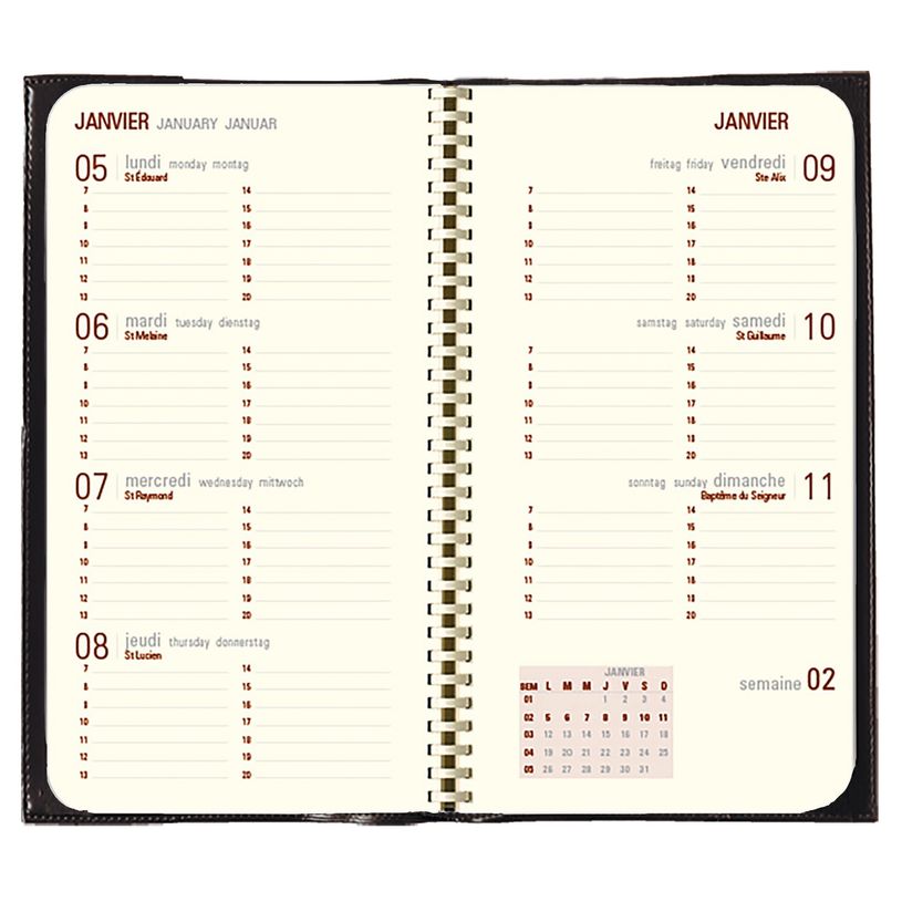 3664447034997-Agenda de poche spiralé Kent - 1 semaine sur 2 pages - 9,5 x 17,5 cm - disponible dans dif-P_79429145_6-4