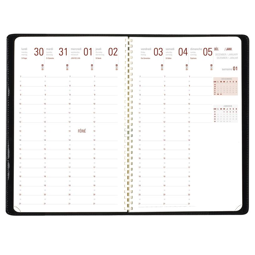 3664447036489-Agenda à spirale Malmö - 1 semaine sur 2 pages - 17 x 24,5 cm - disponible dans différen-P_79429160_5-3