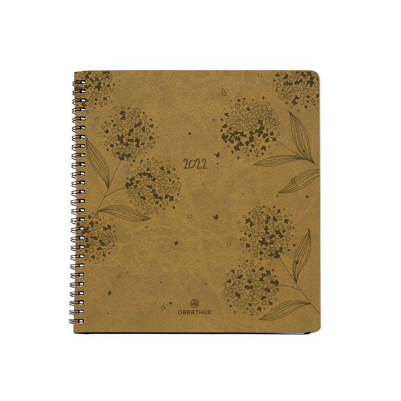 3664447036984-Agenda à spirale Primrose - 1 semaine sur 2 pages - 16,5 x 16,5 cm - disponible dans diff