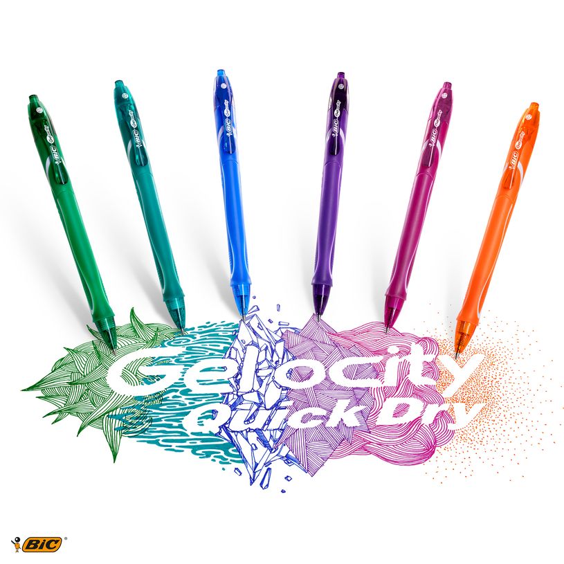 3086123494671-Bic Gelocity QuickDry - Pack de 12 rollers - 0,7 mm - rouge-P_79429244_9-6