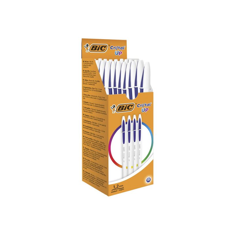 3086123494725-BIC Cristal UP - 20 Stylos à bille - bleu - pointe moyenne (1,2 mm)-P_79429245_7-6
