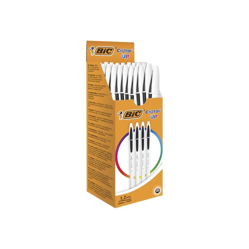 3086123494732-BIC Cristal UP - 20 Stylos à bille - noir - pointe moyenne (1,2 mm)-P_79429246_5-4