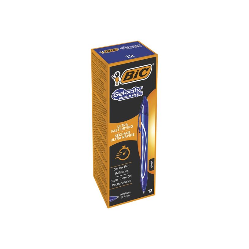 3086123498303-Bic Gelocity QuickDry - Pack de 12 rollers - 0,7 mm - bleu-P_79429254_2-8