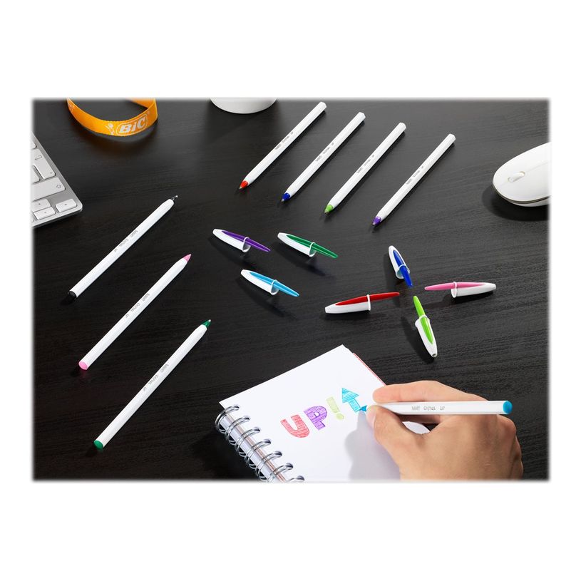 3086123498341-BIC Cristal UP - 20 Stylos à bille - couleurs fantaisies assorties - pointe moyenne (1,2 m-P_79429255_5-4