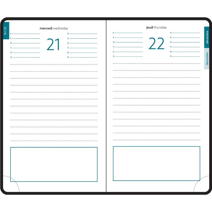 3660942061032-Agenda de poche Volga EasyDay - 1 jour par page - 10 x 15 cm - disponible dans différentes couleurs - --5