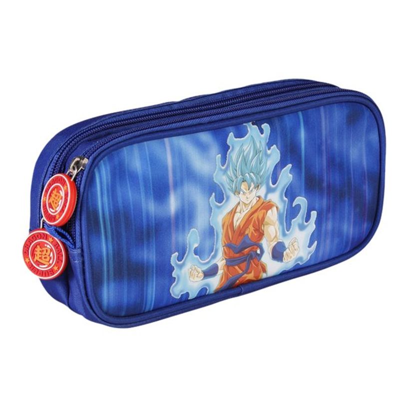 3329688127838-Dragon Ball Super - Trousse rectangulaire 2 compartiments - bleu - Clairefontaine-P_79429320_1-0
