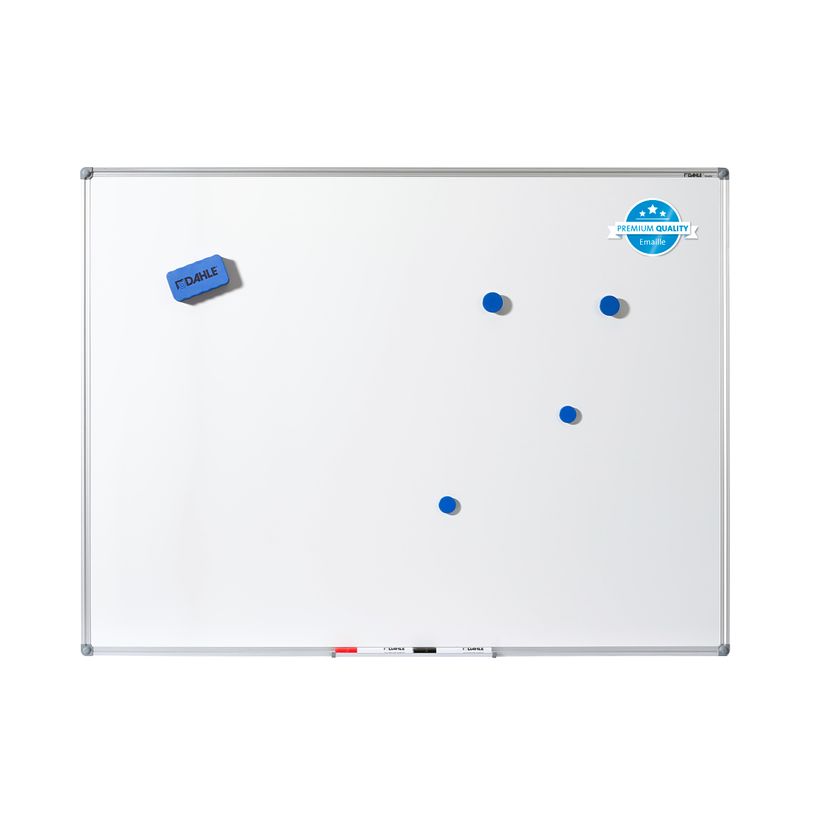 4009729065983-DAHLE - Tableau blanc émaillé 60 x 90 cm - magnétique - cadre alu renforcé-P_79429332_1-0