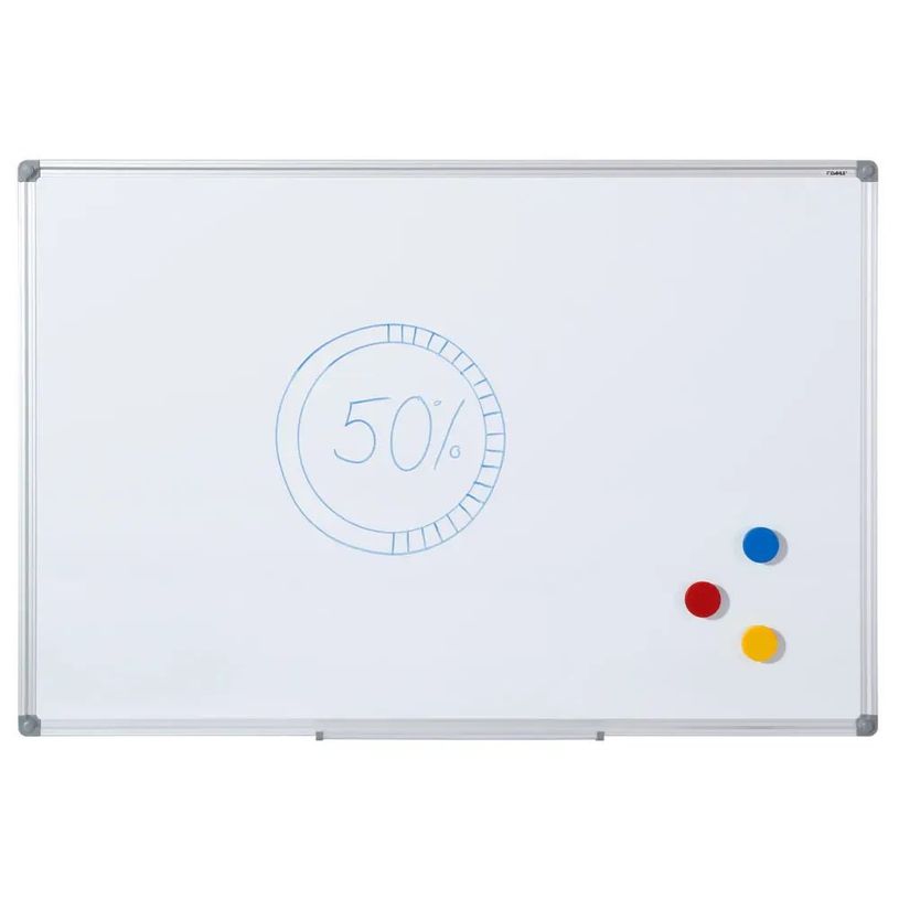 4009729066041-DAHLE - Tableau blanc laqué 60 x 90 cm - magnétique - cadre alu renforcé-P_79429335_3-2