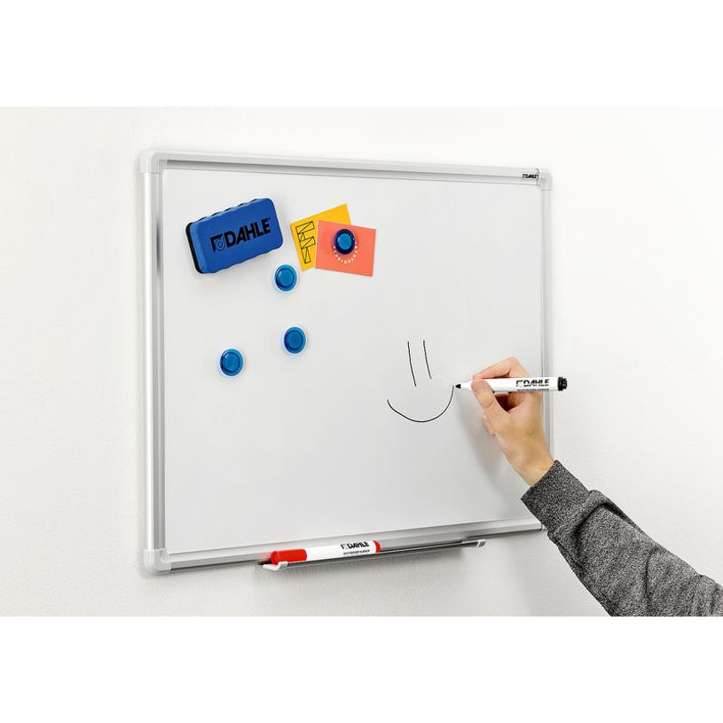 4009729066065-DAHLE - Tableau blanc laqué 90 x 120 cm - magnétique - cadre alu renforcé-P_79429336_1-0