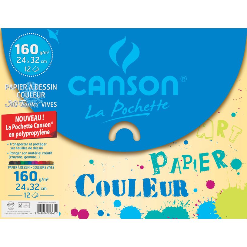3148950133601-Canson - Pochette papier à dessin - 12 feuilles - 24 x 32 cm - 160 gr - mi-teintes vives --P_79429389_1-0