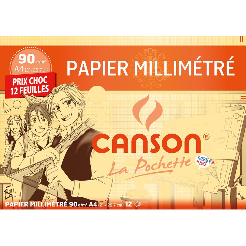 3148950135544-Canson - Pochette papier millimétré - 12 feuilles - A4 - 90 gr (format spécial)-P_79429395_1-0
