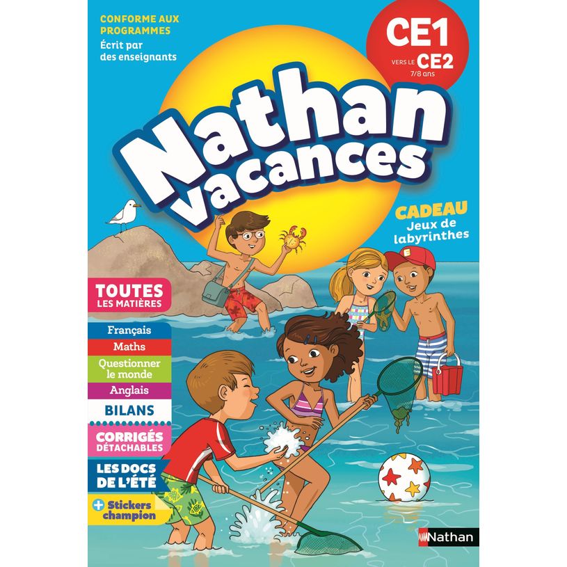 9782091932576-Nathan Vacances Primaire - CE1 vers le CE2 7/8 ans-P_79429431_1-0