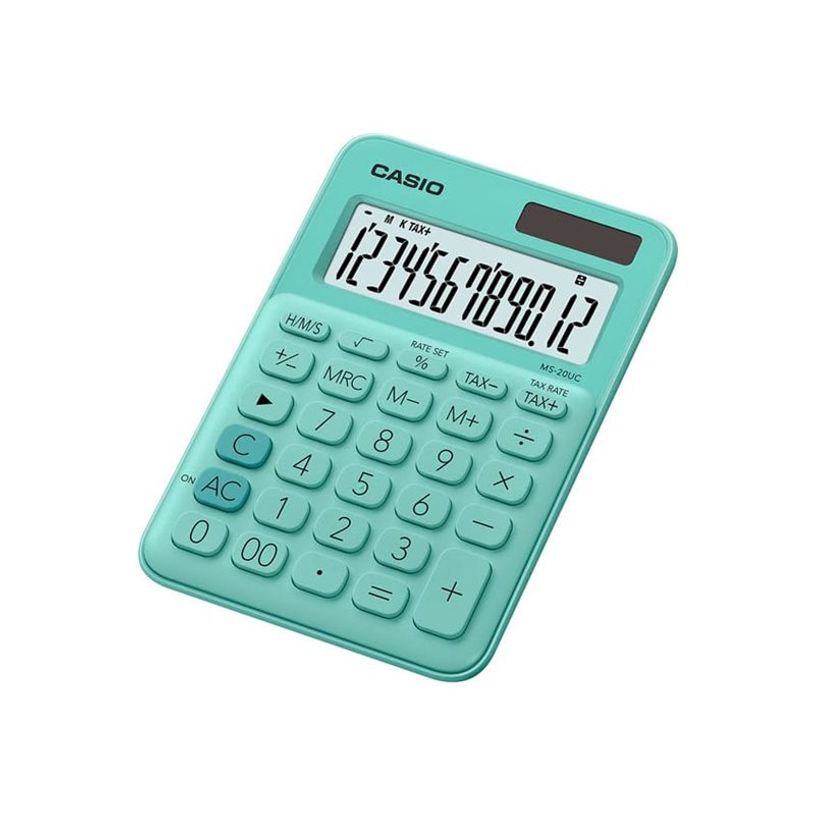 4549526612763-Calculatrice Casio MS-20UC - 12 chiffres - alimentation batterie et solaire - vert-P_79429481_2-1