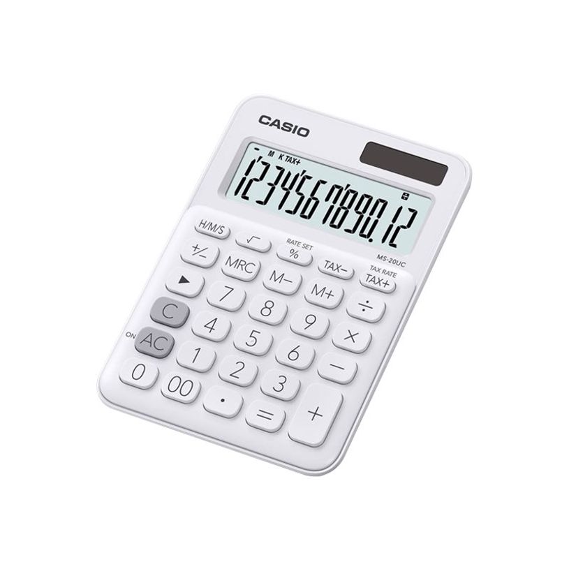 4549526612794-Casio MS-20UC - Calculadora de sobremesa - 12 dígitos - panel solar, batería - blanco-P_79429483_2-1