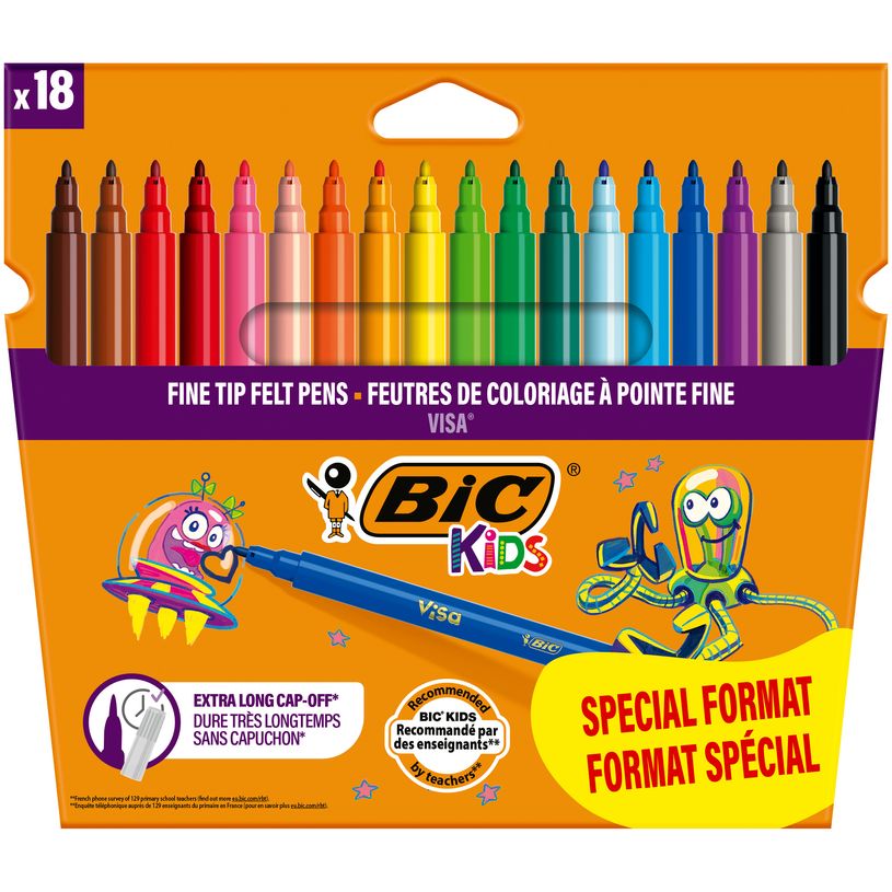 3086123329263-BIC Kids Visa - 18 Feutres format spécial - pointe fine--1
