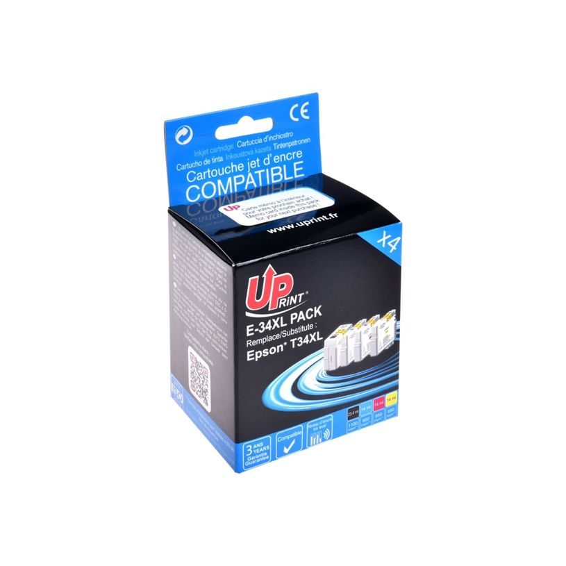 3584770899219-Cartouche compatible Epson 34XL Balle de golf - pack de 4 - noir, cyan, magenta, jaune - Up-P_79429516_2-1