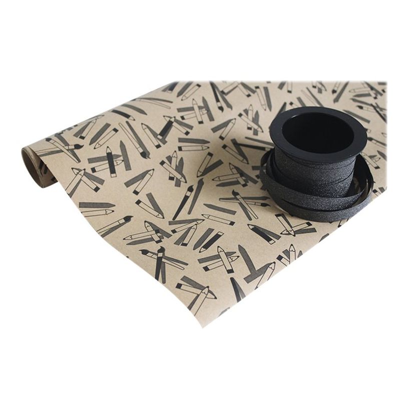 3329682237915-Clairefontaine - Papier cadeau kraft - 70 cm x 2 m - 70 g/m² - motif pictos-P_79429538_10-9