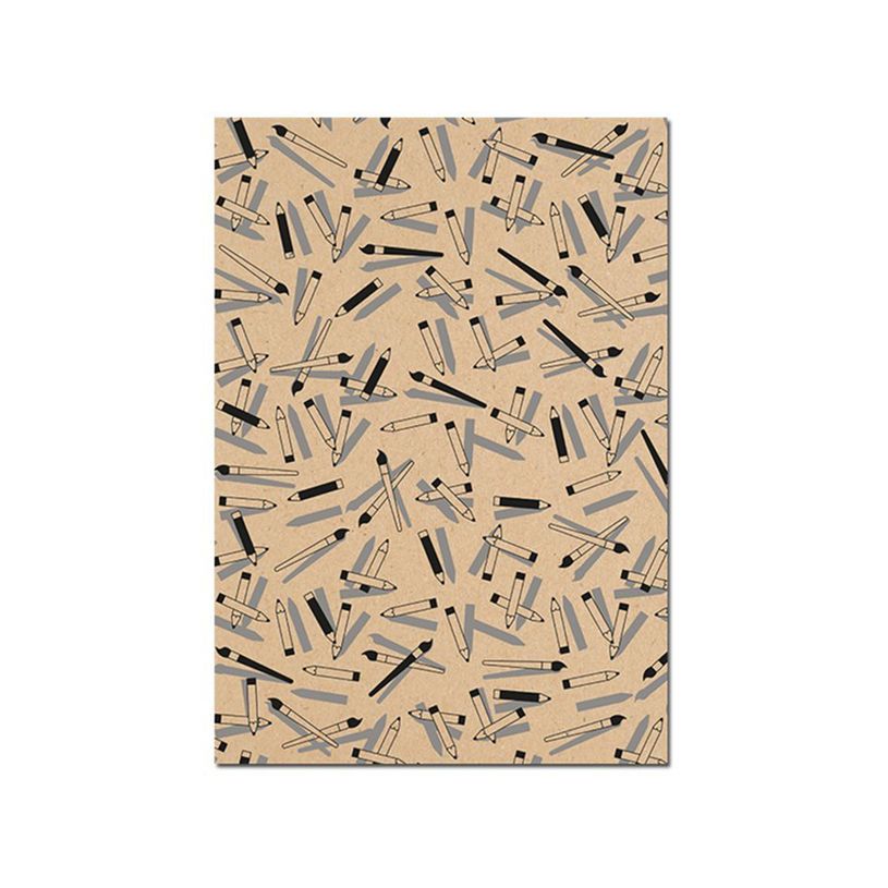 3329682237915-Clairefontaine - Papier cadeau kraft - 70 cm x 2 m - 70 g/m² - motif pictos-P_79429538_3-2