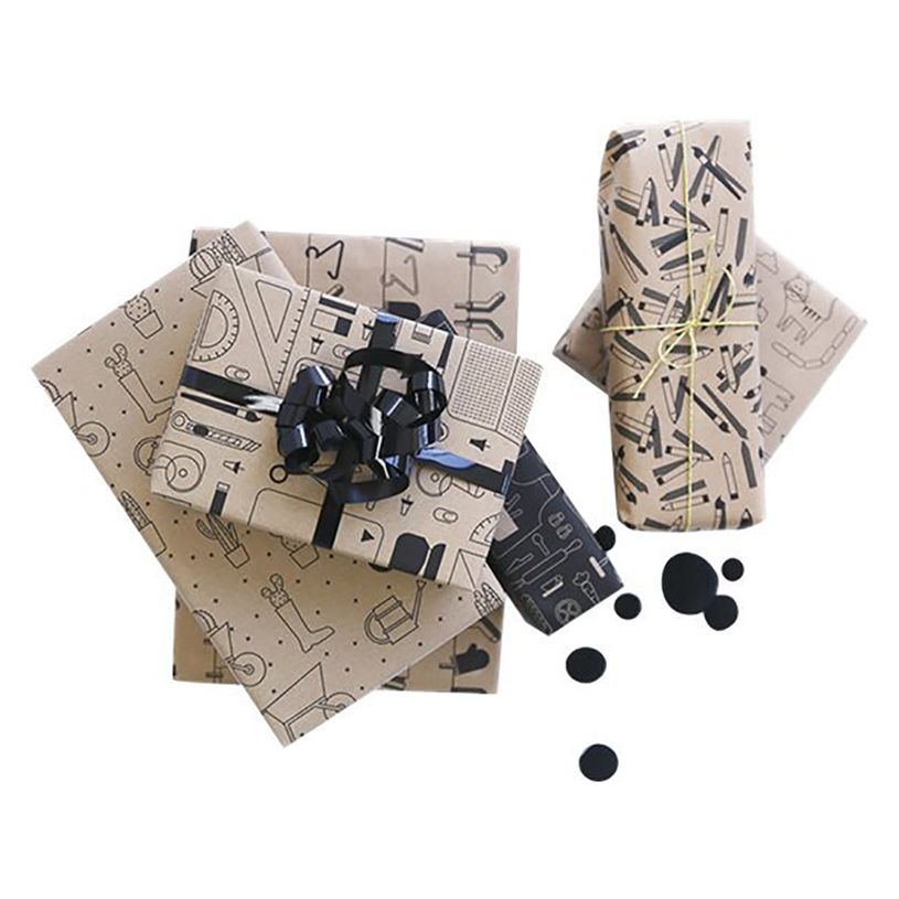 3329682237915-Clairefontaine - Papier cadeau kraft - 70 cm x 2 m - 70 g/m² - motif pictos-P_79429538_6-5