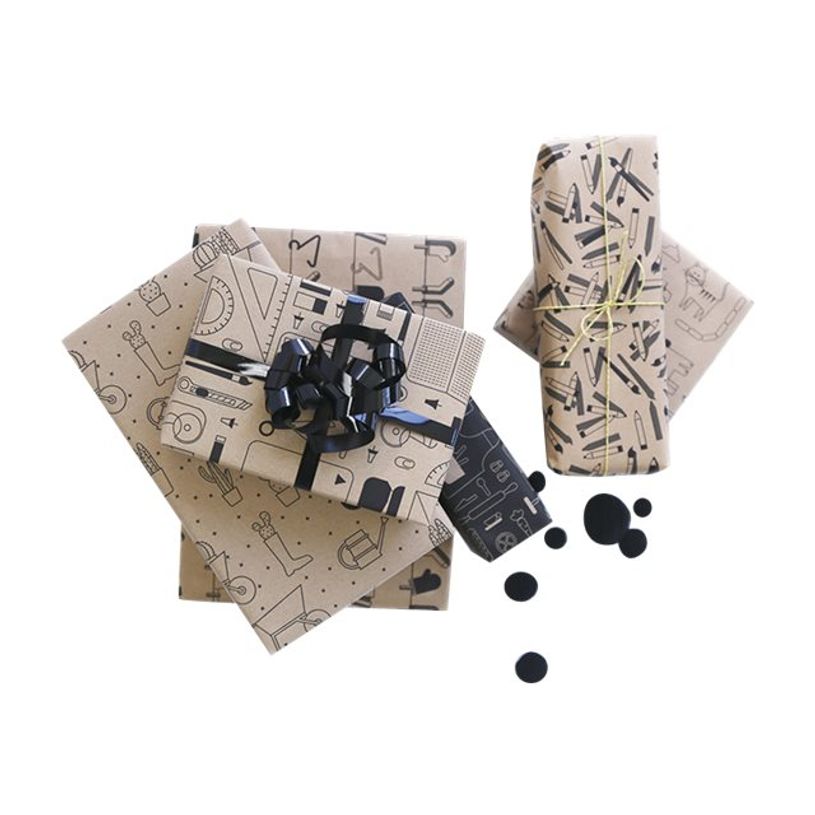 3329682237915-Clairefontaine - Papier cadeau kraft - 70 cm x 2 m - 70 g/m² - motif pictos-P_79429538_9-8