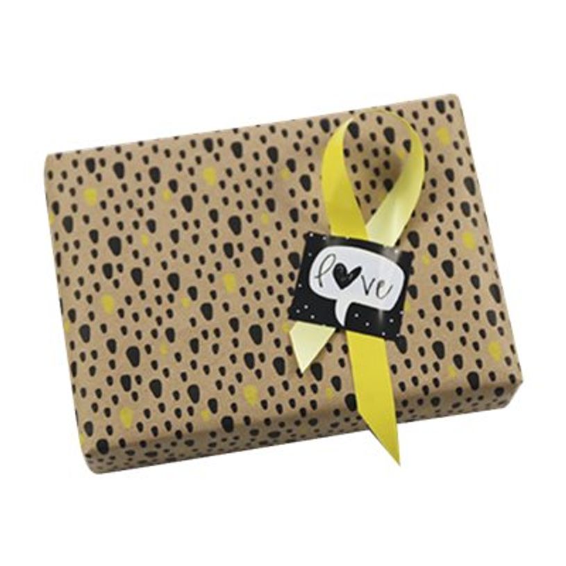 3329682238127-Clairefontaine - Papier cadeau kraft - 70 cm x 50 m - 70 g/m² - motif pépins fluo-P_79429549_3-2