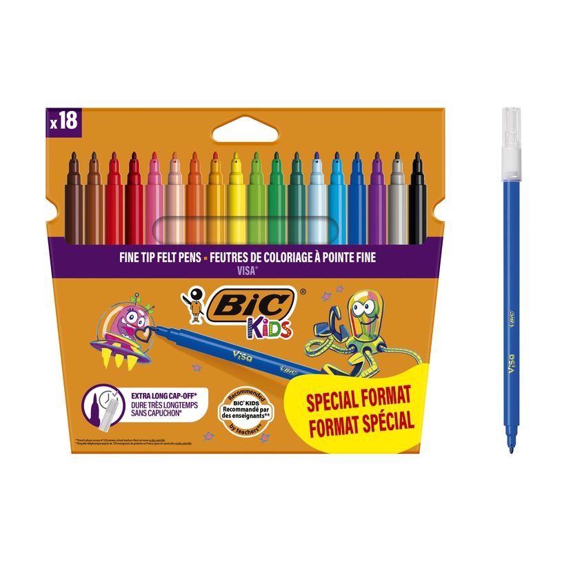 3086123329263-BIC Kids Visa - 18 Feutres format spécial - pointe fine-P_79429572_3-3