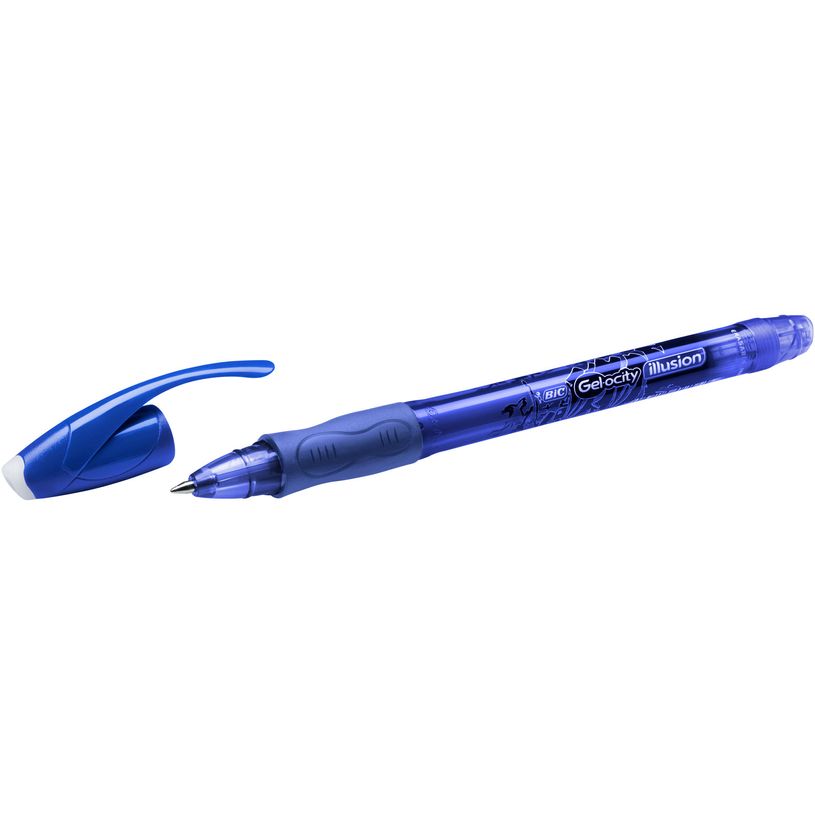 3086123425958-Bic Gelocity Illusion - Roller effaçable - 0,7 mm - bleu-P_79429576_3-1