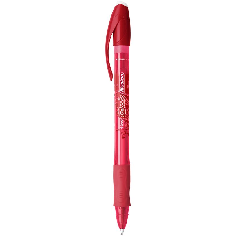 3086123425972-Bic Gelocity Illusion - Roller effaçable - 0,7 mm - rouge-P_79429578_1-0