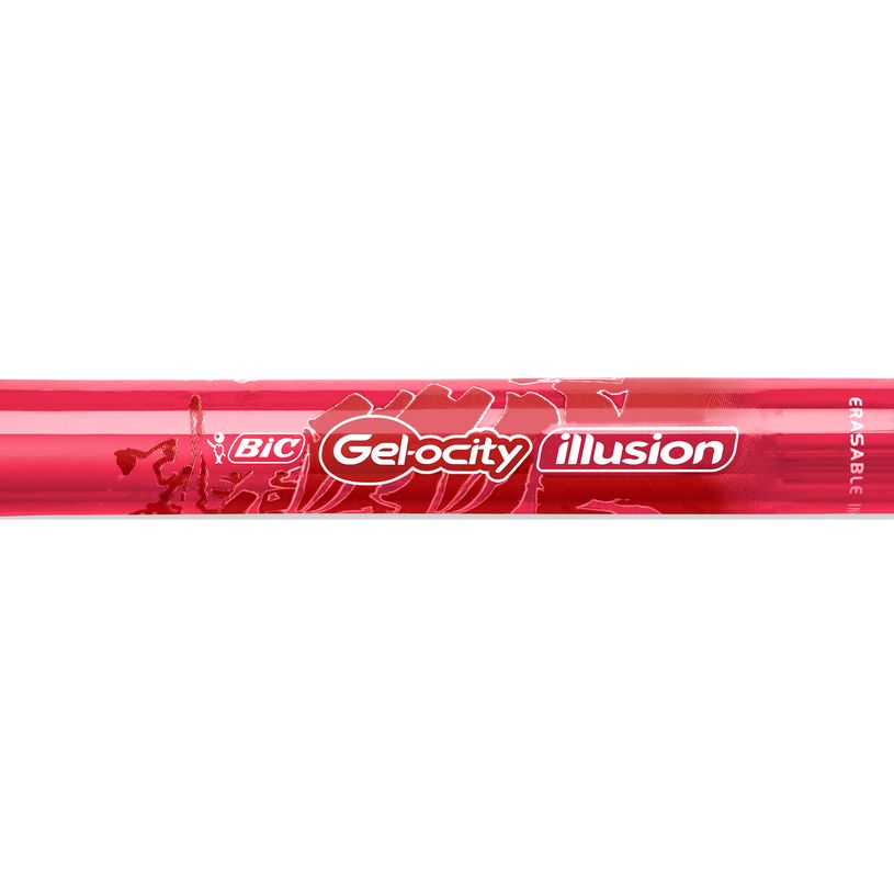 3086123425972-Bic Gelocity Illusion - Roller effaçable - 0,7 mm - rouge-P_79429578_4-3