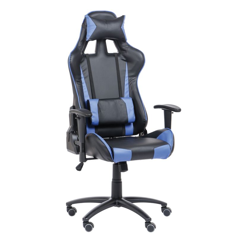 3760185028998-Fauteuil gamer SPORTING - accoudoirs réglables - noir et bleu-P_79429679_2-1