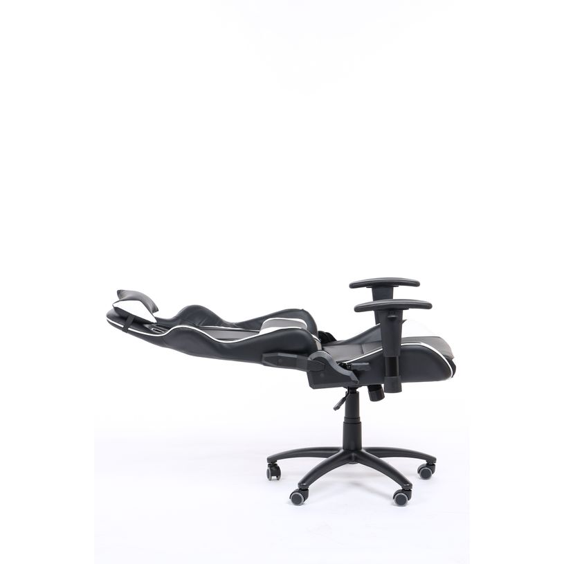 3760185029001-Fauteuil gamer SPORTING - accoudoirs réglables - noir et blanc-P_79429680_8-7