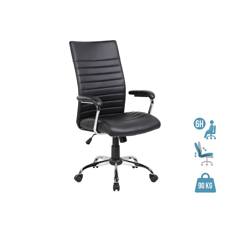 3760185029285-Fauteuil de bureau BRISTOL - accoudoirs fixes - noir-P_79429684_1-0