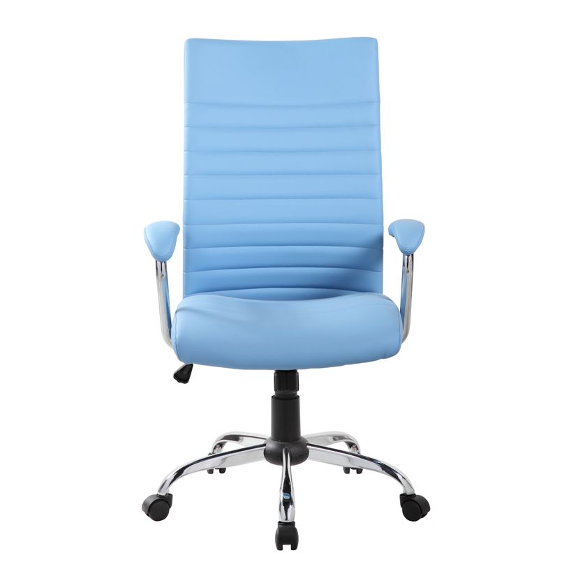 3760185029292-Fauteuil de bureau BRISTOL - accoudoirs fixes  - Bleu-P_79429685_2-1