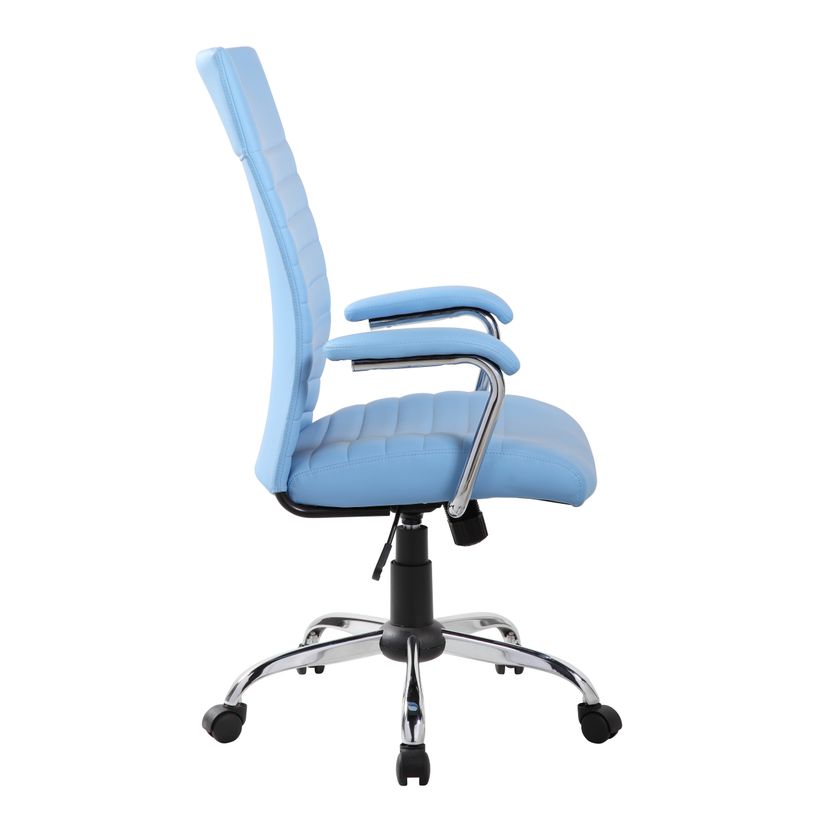 3760185029292-Fauteuil de bureau BRISTOL - accoudoirs fixes  - Bleu-P_79429685_3-2
